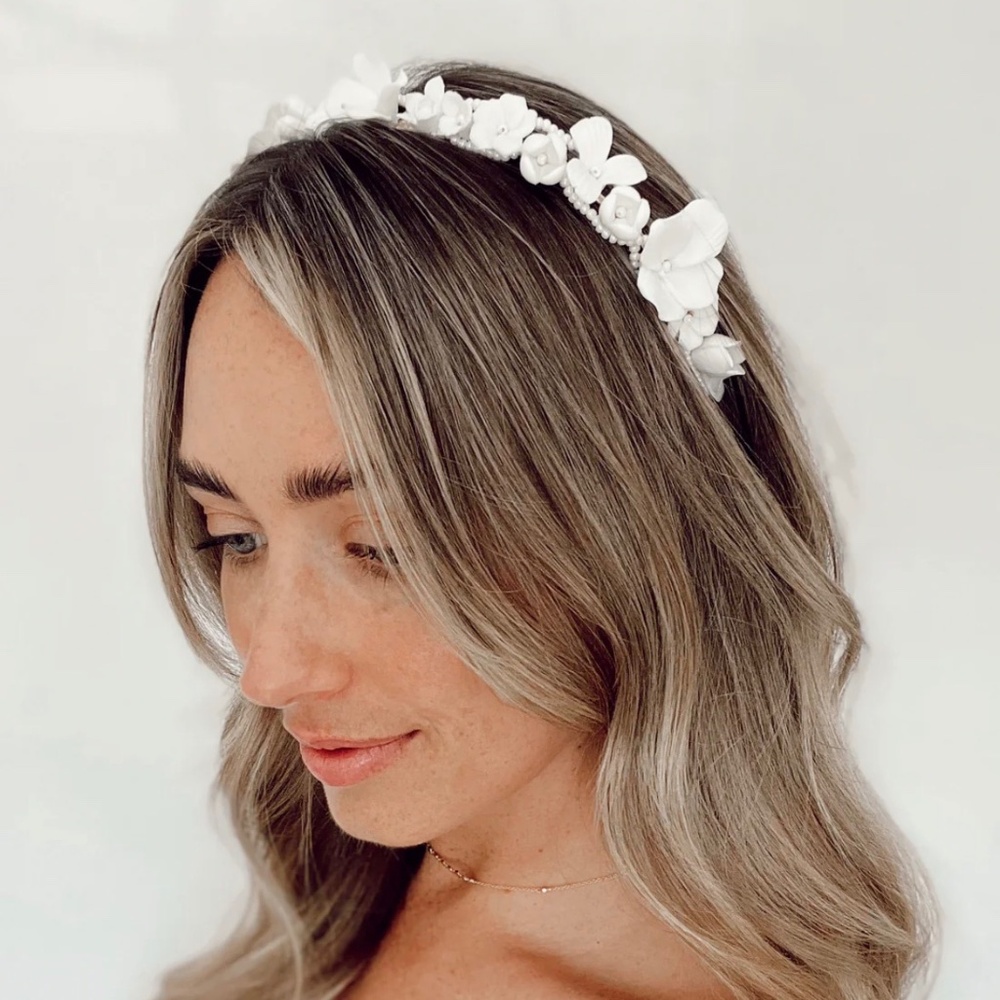 Jay and Kay Ceramic Flora Headband Wedding